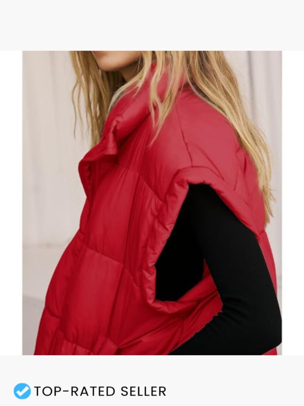 Women's Quilted Puffer Vest Zip Up Stand Collar Sleeveless Lightweight Warm - Picture 2 of 7